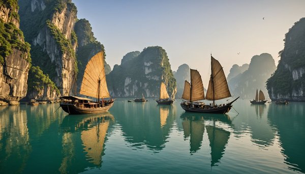 Découvrez les jonques inoubliables de la baie d'Halong